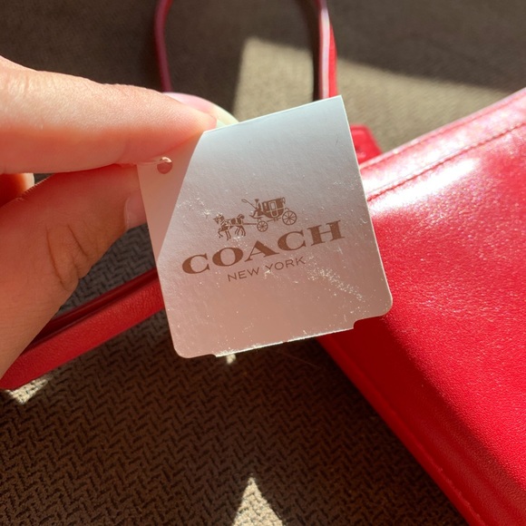 Brand New Red Coach Wristlet with Double Zipper - Picture 4 of 5